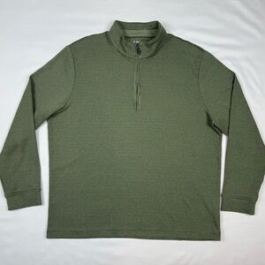 Vineyard Vines Mens OTG Bluffs Quarter Zip Pullover XL Houndstooth Green A3